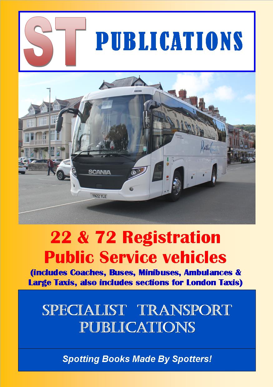 Cover of Public Service Vehicles 22 and 72 registrations